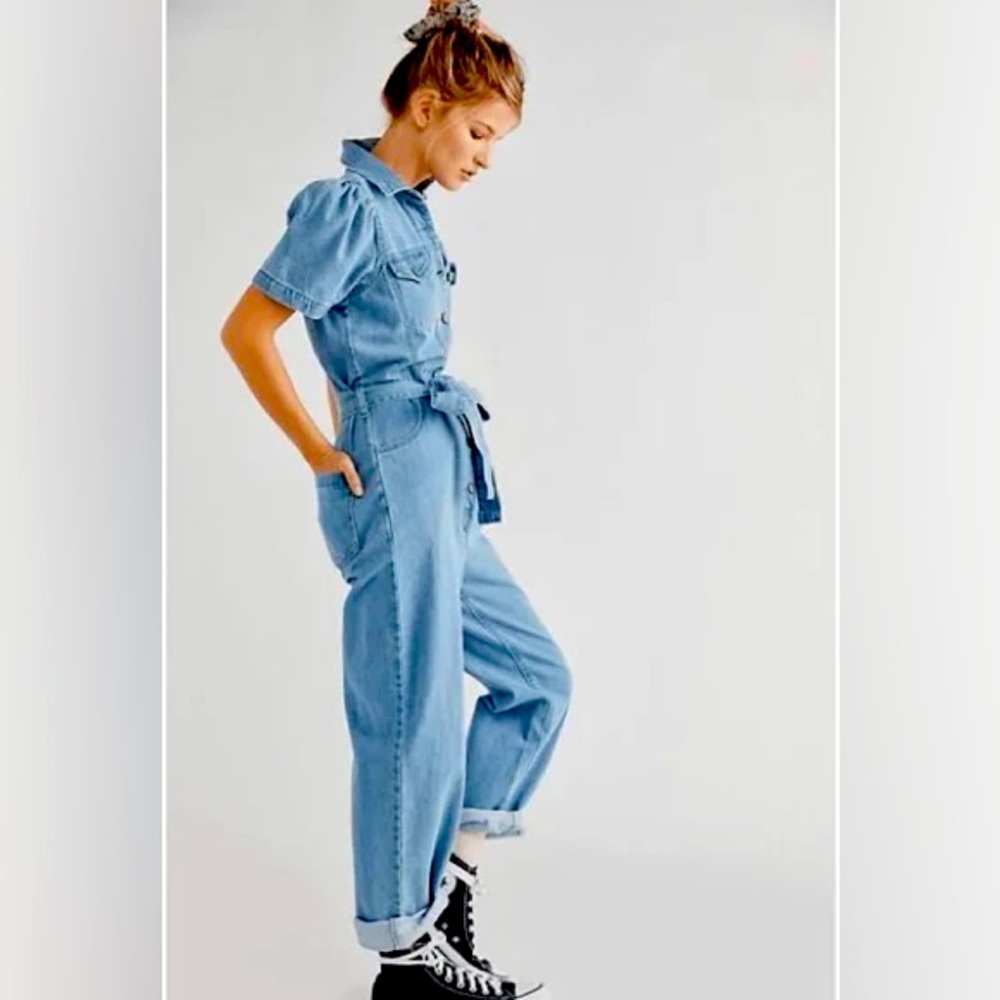 Boyish denim jumpsuit